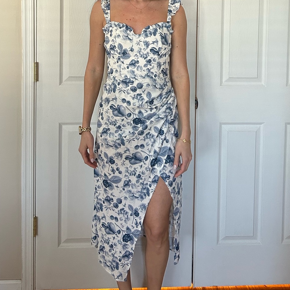 Cider Blue Midi Corset Cami Dress (NWT)
